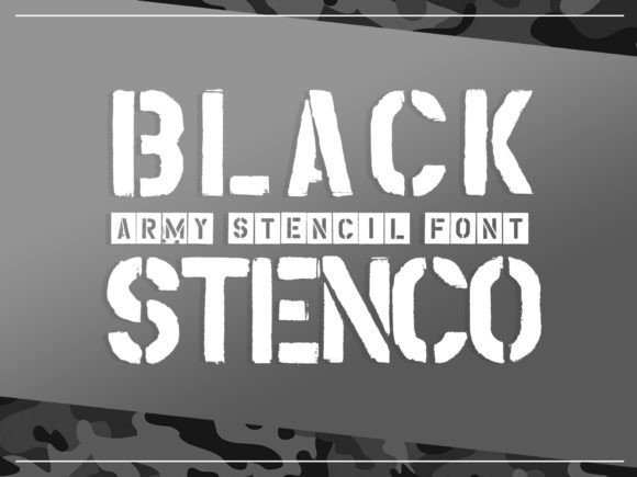 Black Stenco Font for Bold Visual Impact in Campaign Design