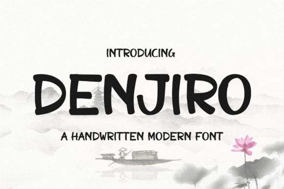 Denjiro: A Lighthearted Display Font for Creative Branding