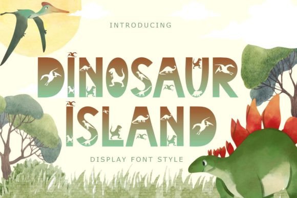 Dinosaur Island Font for Creative Craft Projects