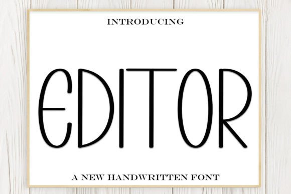Editor Font for Elegant Editorial Design