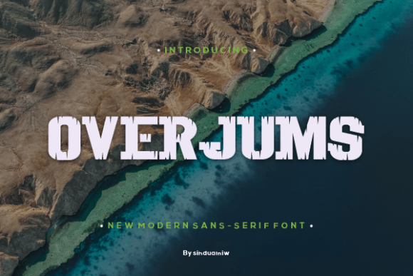 Overjums: A Bold Display Font for Creative Makers