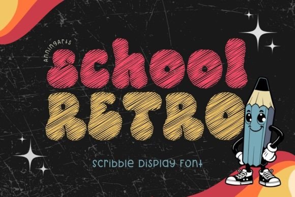 School Retro Font for Nostalgic Editorial Designs