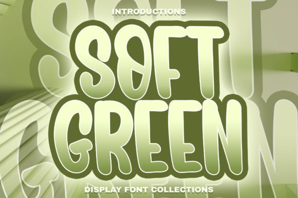Soft Green Display Font for Digital Creativity